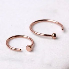 14Kt Rose Gold Nose Hoop Ring