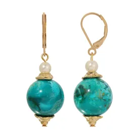 1928 Jewelry Alluring Bead and Faux Pearl Drop Earrings