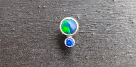 2-Gem (Blue/Green Opal)-12/14g