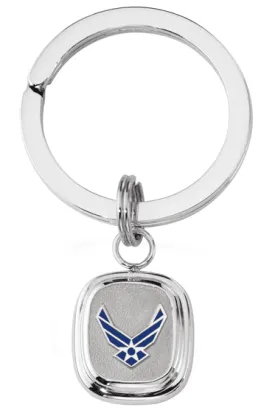 Air Force Sterling Silver Split Key Ring Sterling Silver