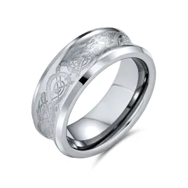 Couples Celtic Dragon Wedding Band Ring Titanium 8MM