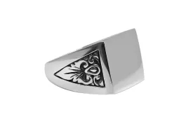 Men's Silver Signet Barocco Ring