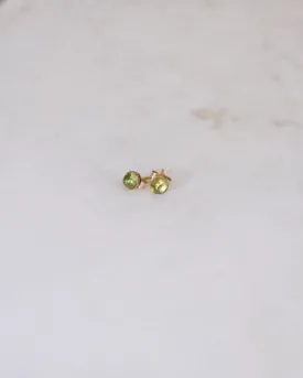 Peridot Round Stud Earrings