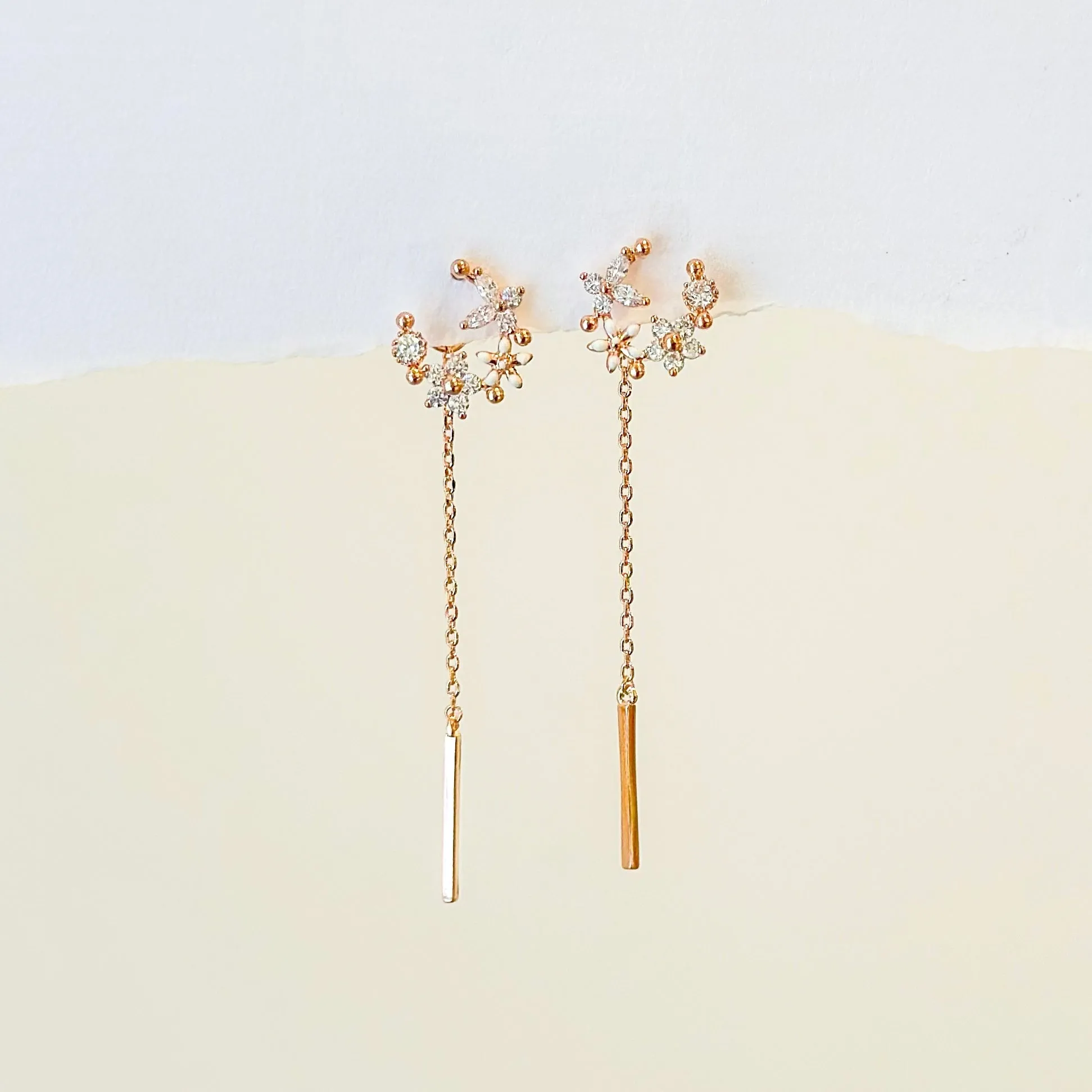 Rose Gold Woolly Earrings