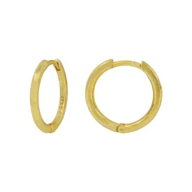 Sterling Silver Gold Plated Huggie Earrings