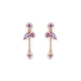 Willow Long Earrings [Unicorn/Lavender/Pink gems]