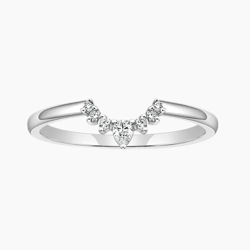 Women's Wedding Rings Pear Stackable Rings